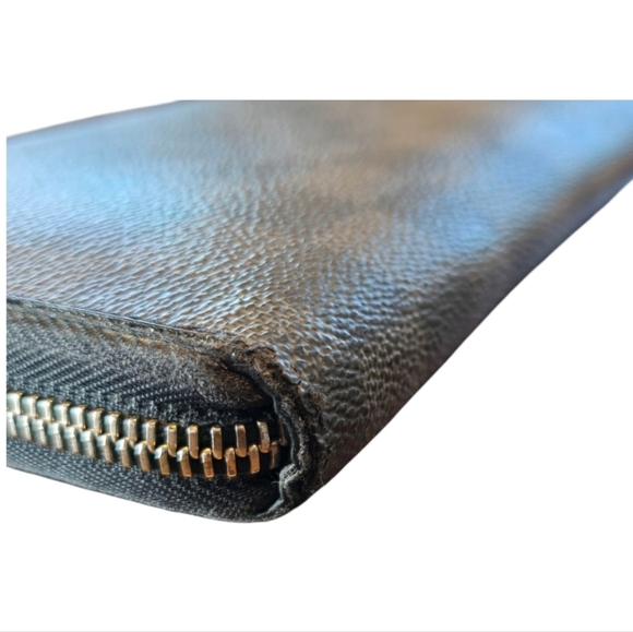 Louis Vuitton Black Gray Graphite Damier Zippy Large Organizer Wallet - Picture 11 of 14